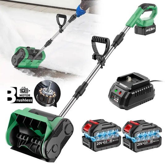 Cordless Snow Blower 40V 20" Electric Brushless Battery with LED Single Stage for Wet and Heavy Snow Clearing